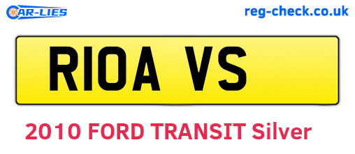 R10AVS are the vehicle registration plates.