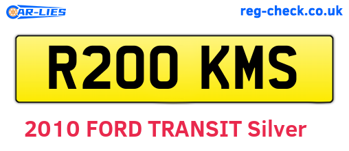 R200KMS are the vehicle registration plates.