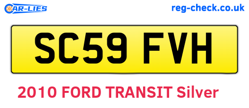 SC59FVH are the vehicle registration plates.