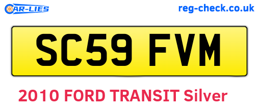 SC59FVM are the vehicle registration plates.