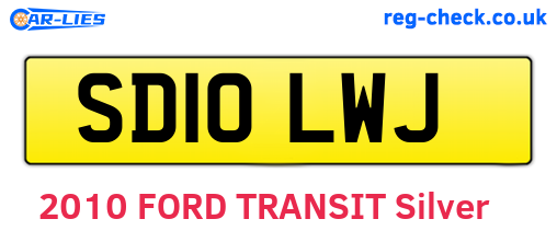 SD10LWJ are the vehicle registration plates.