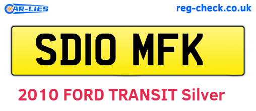 SD10MFK are the vehicle registration plates.