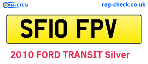 SF10FPV are the vehicle registration plates.