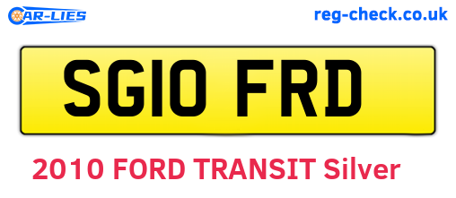SG10FRD are the vehicle registration plates.