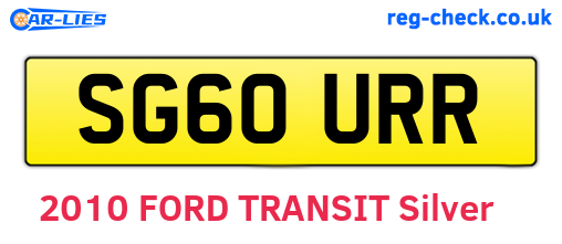 SG60URR are the vehicle registration plates.
