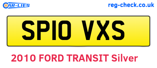 SP10VXS are the vehicle registration plates.
