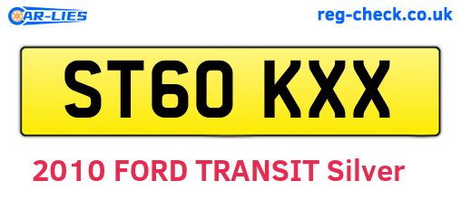 ST60KXX are the vehicle registration plates.