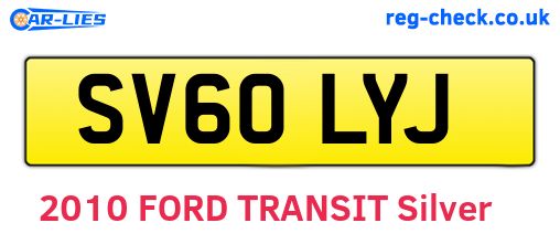 SV60LYJ are the vehicle registration plates.