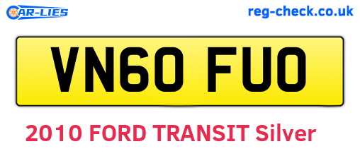 VN60FUO are the vehicle registration plates.