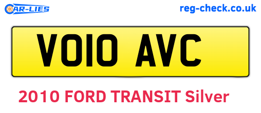 VO10AVC are the vehicle registration plates.