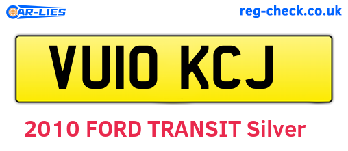 VU10KCJ are the vehicle registration plates.