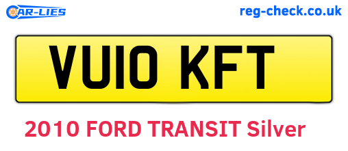 VU10KFT are the vehicle registration plates.