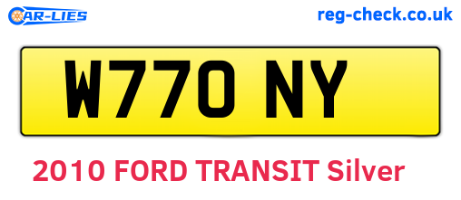 W77ONY are the vehicle registration plates.