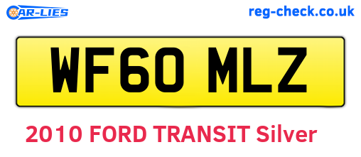 WF60MLZ are the vehicle registration plates.