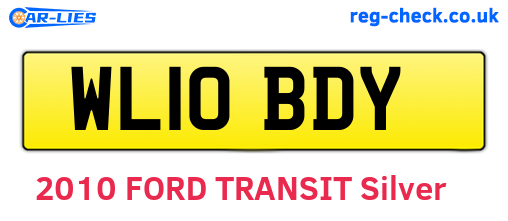 WL10BDY are the vehicle registration plates.