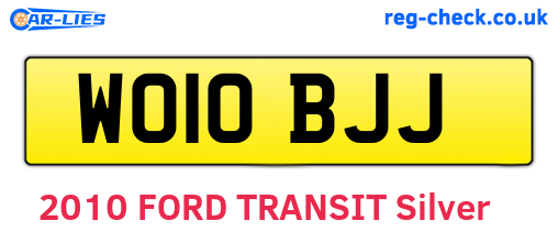 WO10BJJ are the vehicle registration plates.