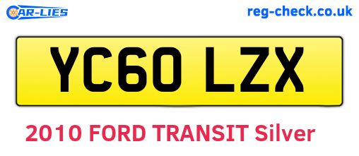 YC60LZX are the vehicle registration plates.