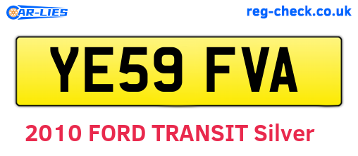 YE59FVA are the vehicle registration plates.