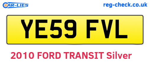 YE59FVL are the vehicle registration plates.