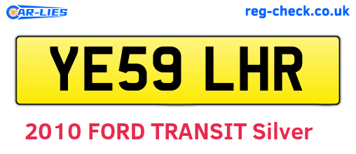 YE59LHR are the vehicle registration plates.