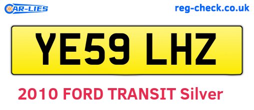YE59LHZ are the vehicle registration plates.