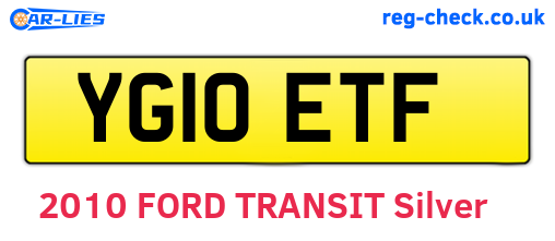 YG10ETF are the vehicle registration plates.