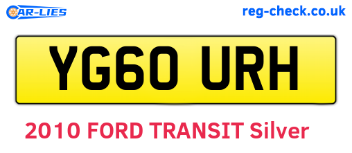 YG60URH are the vehicle registration plates.