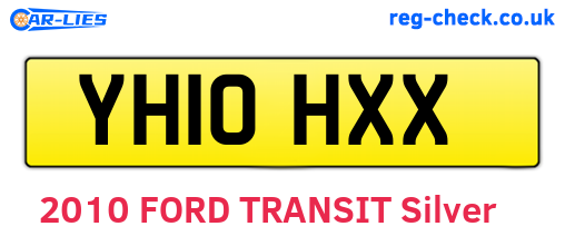 YH10HXX are the vehicle registration plates.