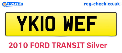 YK10WEF are the vehicle registration plates.