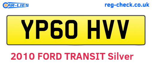 YP60HVV are the vehicle registration plates.