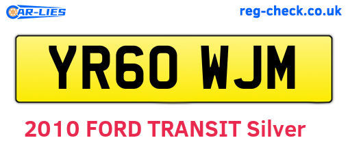 YR60WJM are the vehicle registration plates.