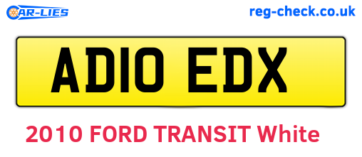 AD10EDX are the vehicle registration plates.