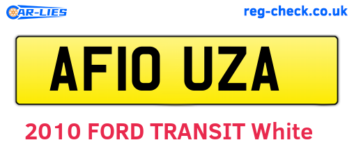 AF10UZA are the vehicle registration plates.