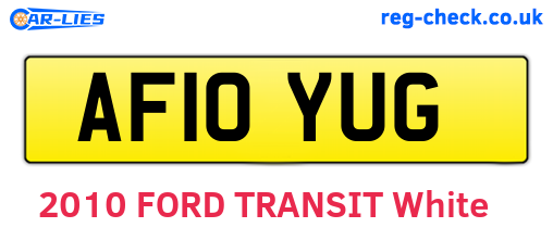 AF10YUG are the vehicle registration plates.