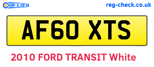 AF60XTS are the vehicle registration plates.