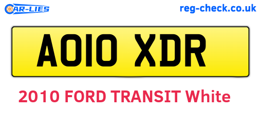 AO10XDR are the vehicle registration plates.