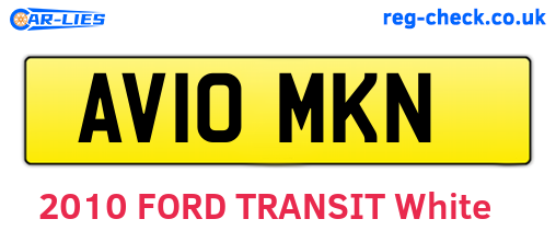 AV10MKN are the vehicle registration plates.