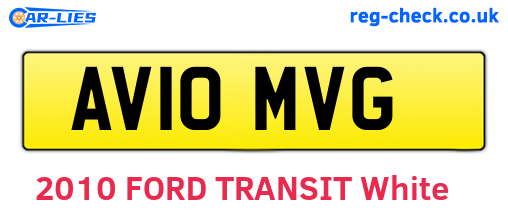 AV10MVG are the vehicle registration plates.