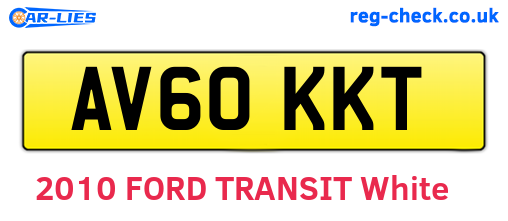 AV60KKT are the vehicle registration plates.