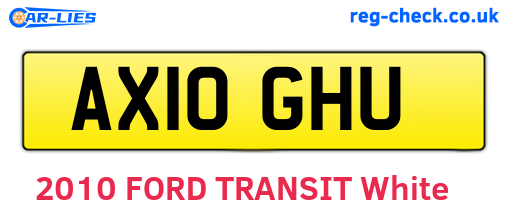 AX10GHU are the vehicle registration plates.