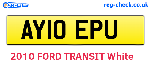 AY10EPU are the vehicle registration plates.