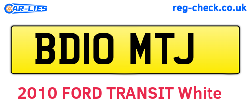 BD10MTJ are the vehicle registration plates.