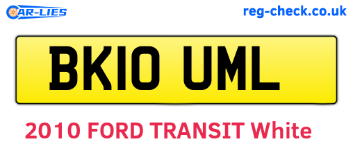 BK10UML are the vehicle registration plates.