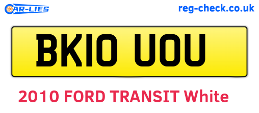 BK10UOU are the vehicle registration plates.
