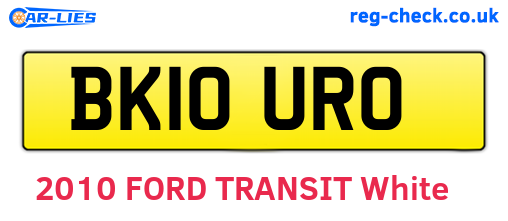BK10URO are the vehicle registration plates.