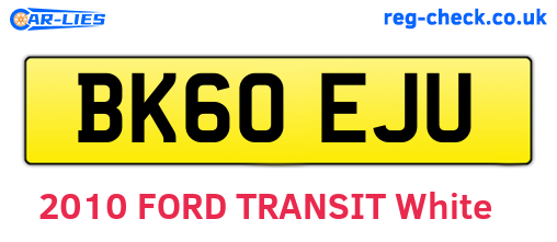 BK60EJU are the vehicle registration plates.