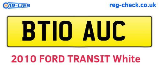 BT10AUC are the vehicle registration plates.