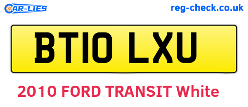 BT10LXU are the vehicle registration plates.
