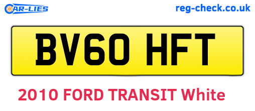 BV60HFT are the vehicle registration plates.