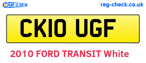 CK10UGF are the vehicle registration plates.